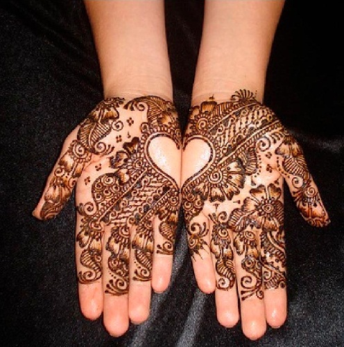 Combine Heart Marathi Mehndi Designs