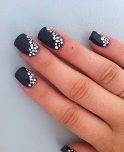 Black And White Nail Art2