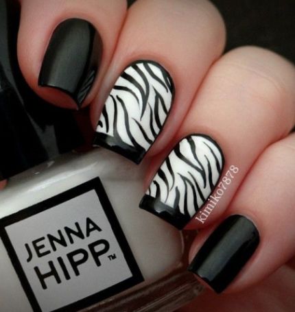 Black And White Nail Art7