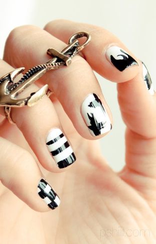 Black And White Nail Art9