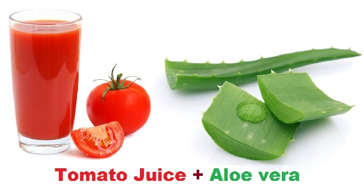 Aloe Vera and Tomato Juice Face Mask