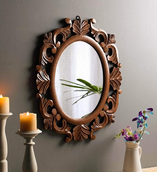 plain oval mirror