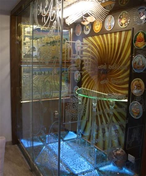 pooja doors with glass