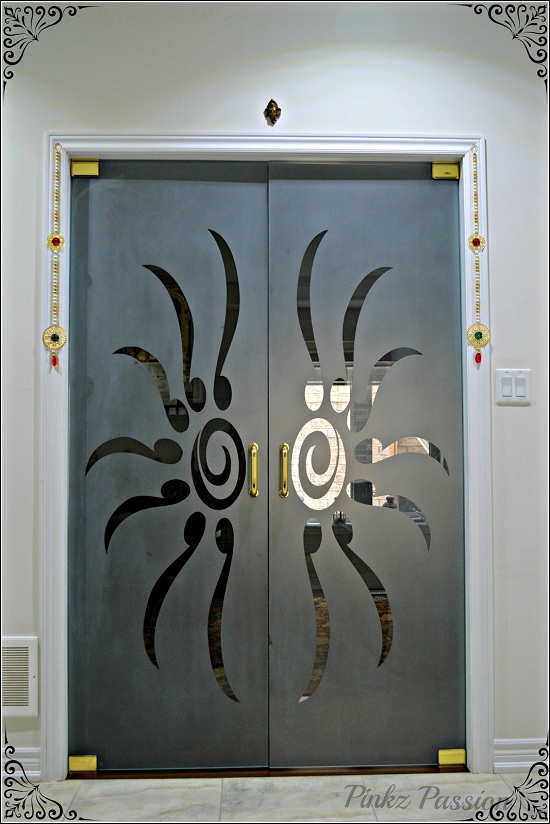 pooja room glass door designs images