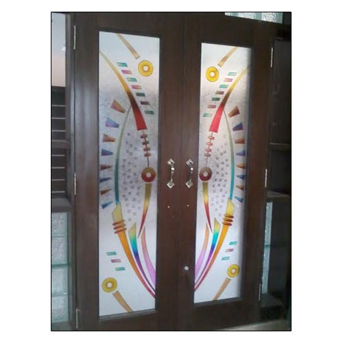 pooja room glass doors designs