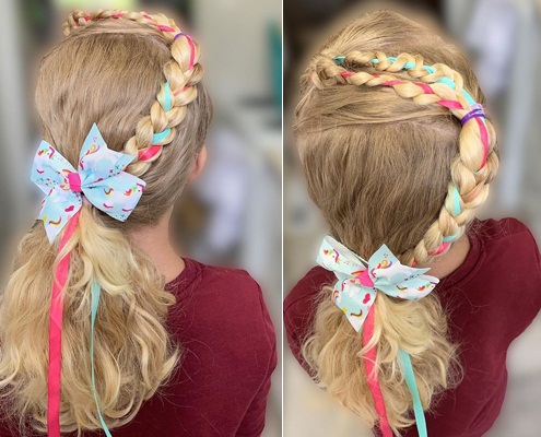 Braided Up Pony Hairdo