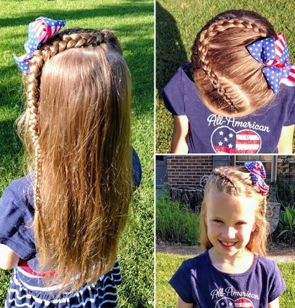 Braid Streaks Hairstyle for School Girls