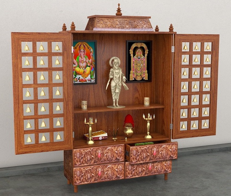 pooja room shelf