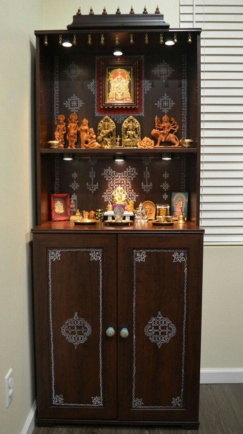 pooja room shelf models