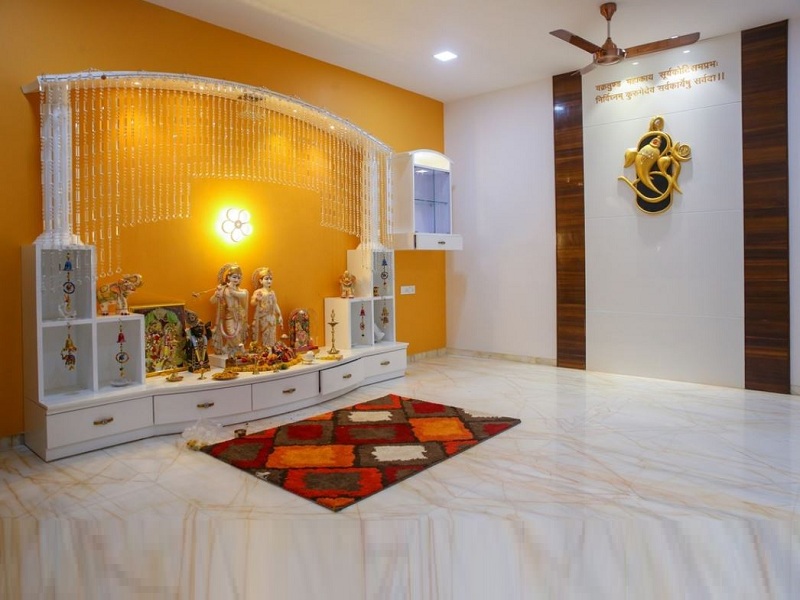 pooja room colour ideas