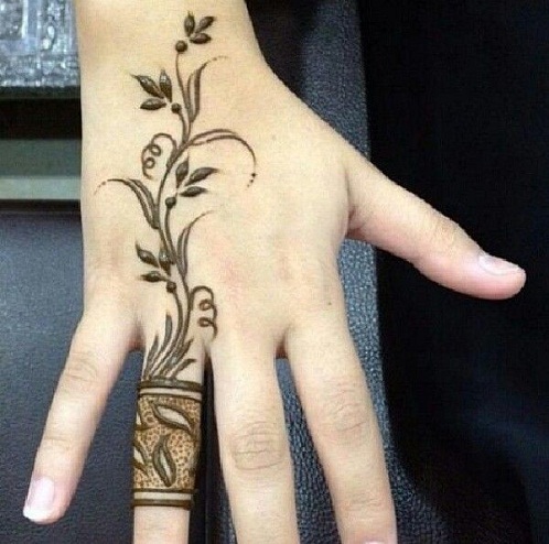 Designer Ring Style Mehndi Design