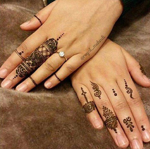 Latest Western Pattern Ring Mehndi Design