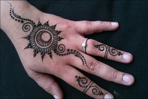 Circular Pattern Ring Style Mehndi Design