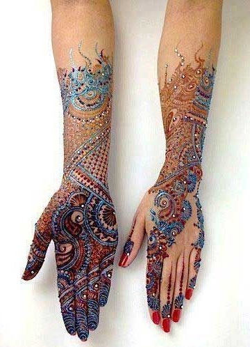 Multi-color Western Mehndi