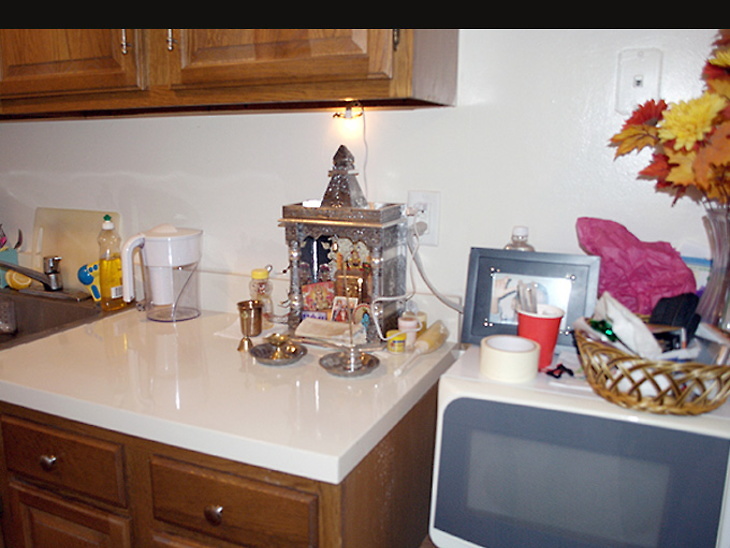 pooja mandir in kitchen