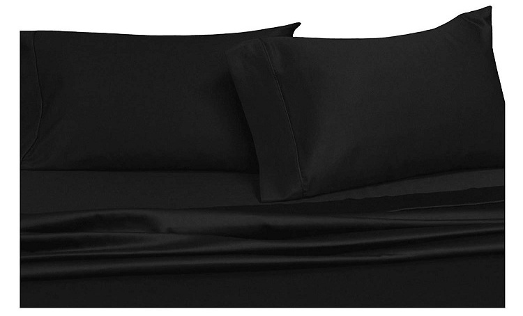 black sheets for bed