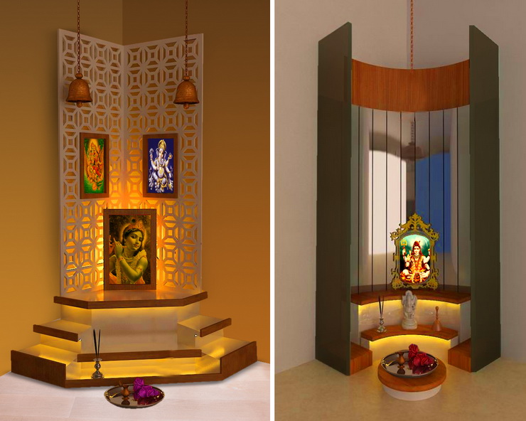 modern pooja room apartments