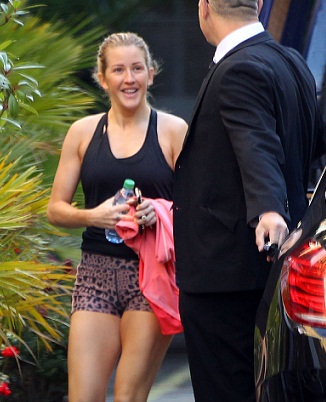 Exclusive... Makeup Free Ellie Goulding Hits The Gym