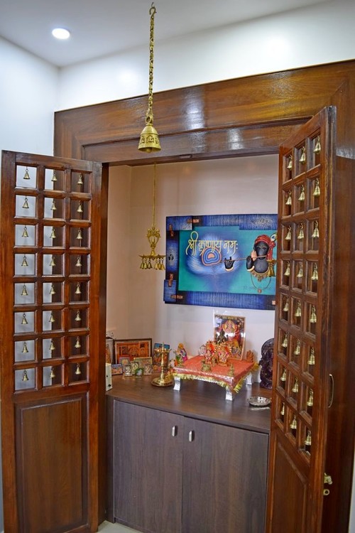 wooden pooja mandir designs for home