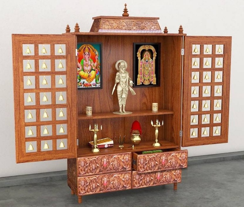 Latest Pooja Room Designs In Wood