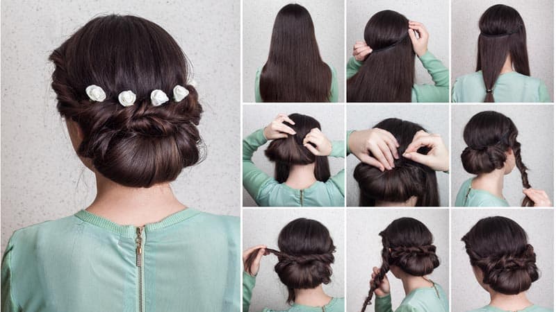 Elegant Bun for Thick Hair