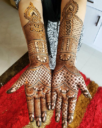 Full Hand Teej Mehendi design