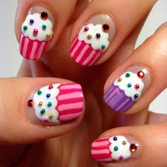 cup cake nail designs