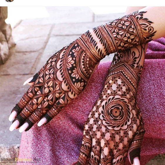 Net Pattern Arabic Mehndi Design