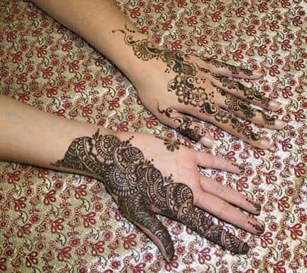 SIDE PALM MEHNDI DESIGNS