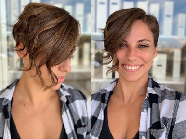 Caramel Balayage with Short Hair