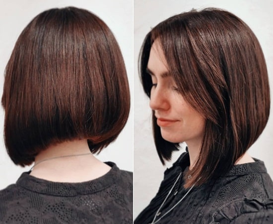 Dark Brown Balayage with Short Hair