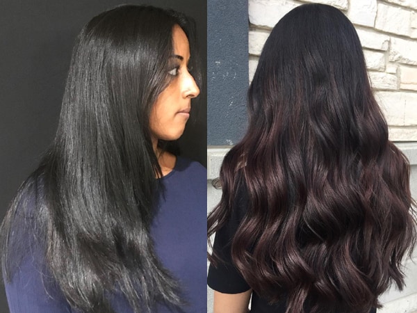 Balayage Black with Long Hair