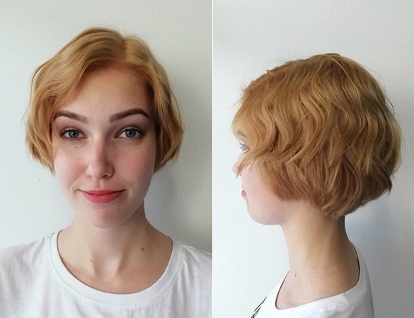 Honey Color Balayage Short Hair