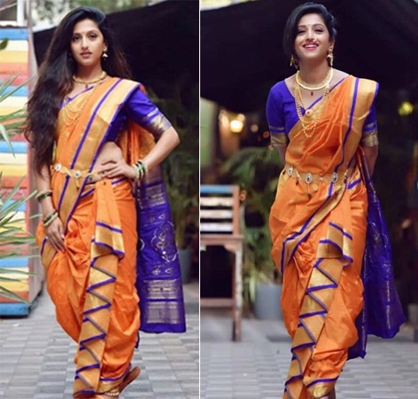 Long Hair Style with Traditional Saree