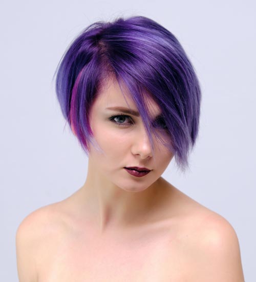 Blue Short Layered Haircut for Thin Hair