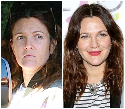 Drew Barrymore without makeup 1