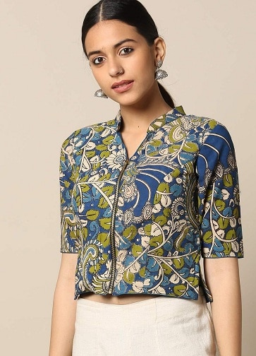 Blue Kalamkari Blouse