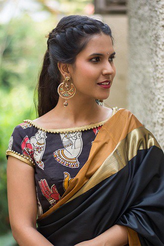 Black Kalamkari Blouse