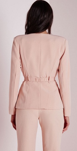 Belted Pink Blazer