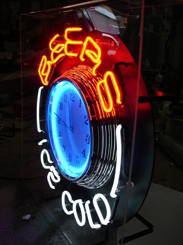 Neon Beer Clocks