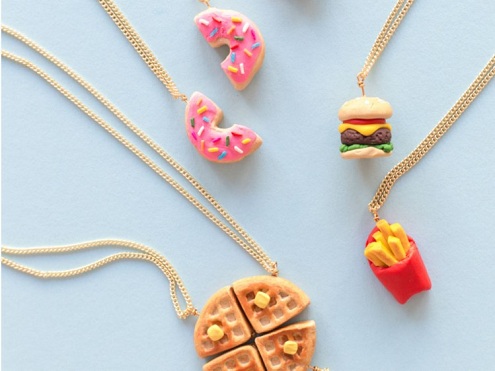 Clay Food Pendants