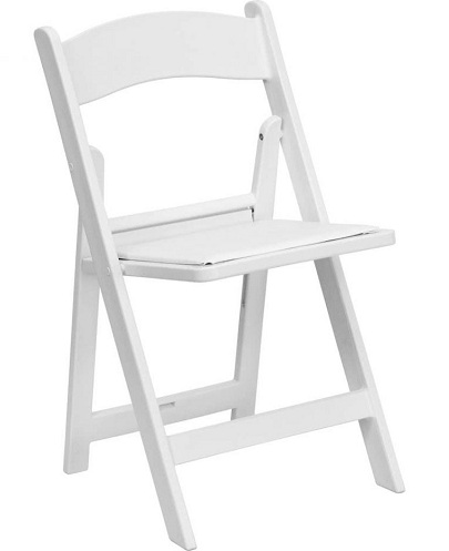 White Leather Folding Chairs