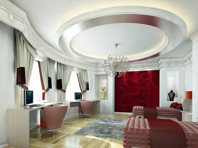 Round Ceiling Design for Bedroom