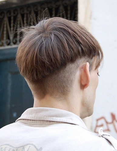 Mushroom Haircut with Back and Sides Closely Shaved and Long Front Hairs