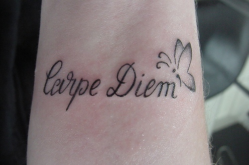 Carpe Diem Butterfly Tattoo