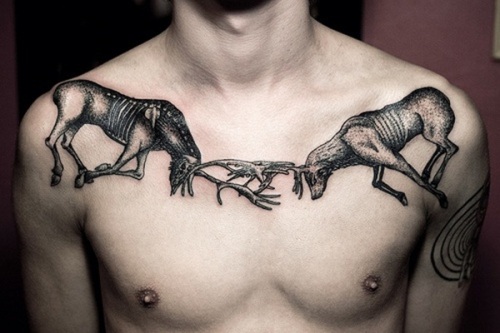 Survival Strategic Chest Tattoos for Guys