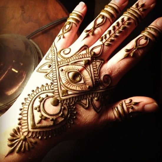 Egyptian Eye Mehndi Design for Engagement