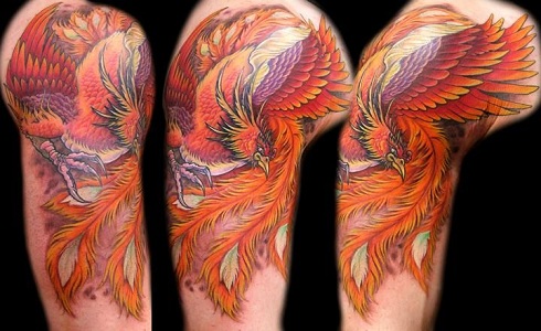 Phoenix Half Sleeve Tattoo