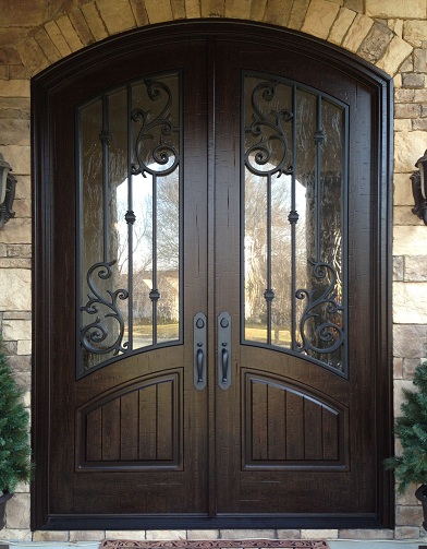 Wood and Glass Hall Door