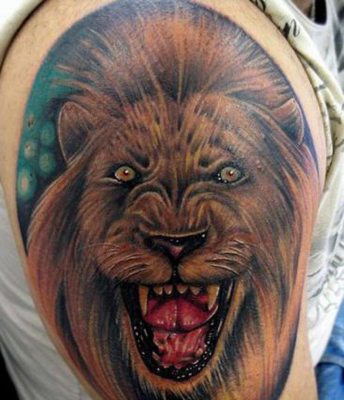 Fierce Leo Tattoo Design